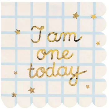 Bézs Színes Papírszalvéta - Első születésnapos