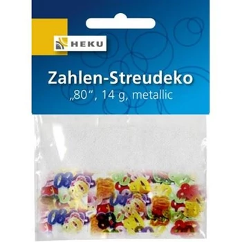 80-as számos színes születésnapi party konfetti - 14 gramm 725-80