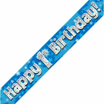 Banner - Kék - 01th Birthday Felirat