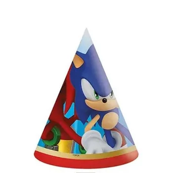 Sonic a sündisznó Sega parti kalap, csákó 6 db-os FSC