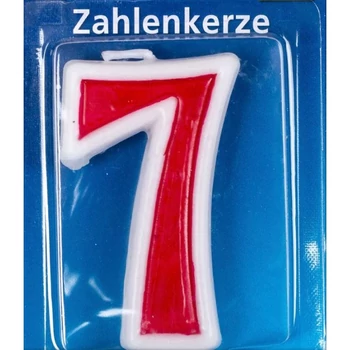 Számgyertya 7-es 8cm