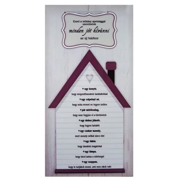 Falikép tábla - Jókívánság új házhoz