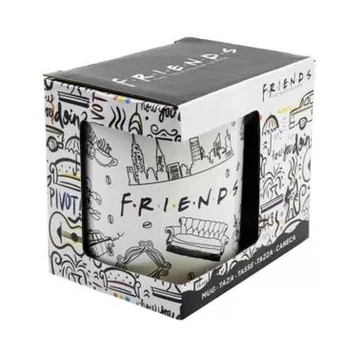 Jóbarátok porcelán bögre díszdobozban, 325 ml