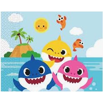 Baby Shark Fun in the Sun szalvéta, 20 db-os