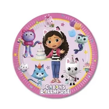 Gabi babaháza Friends papírtányér, 8 db-os, 20 cm