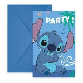 Parti meghívó - Lilo és Stitch, A csillagkutya Angel party, 6 db-os