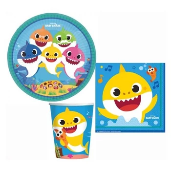 Baby Shark Music party szett, 32 darabos