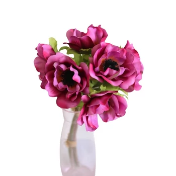 Rózsaszín mű szellőrózsa csokor, 27 cm