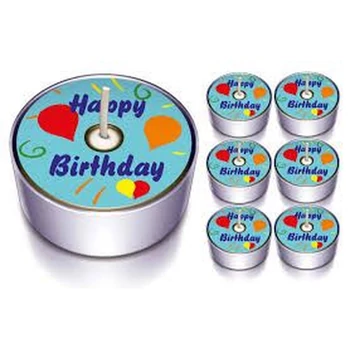 Mécses- Happy Birthday 6 db