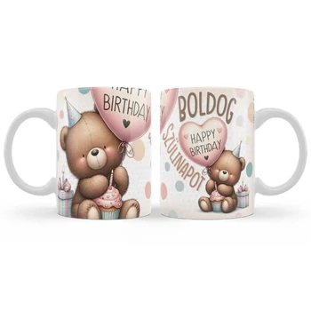 Bögre- Boldog szülinapot macis