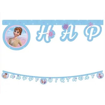 Zászló Betűfüzér - Jégvarázs, Happy Birthday
