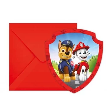 Party meghívó - Mancs őrjárat, 6 darab