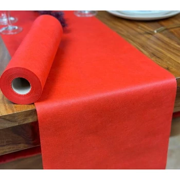 Asztalterítő Gyapjú terítő, 5m x 1,2 m piros