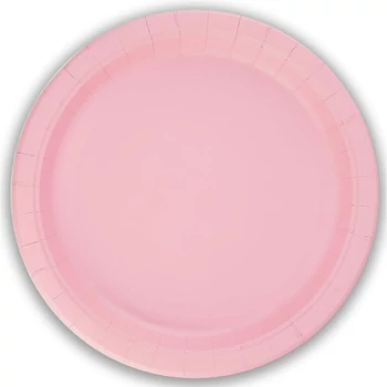 Világos rózsaszín papírtányér 8db-os, 23cm