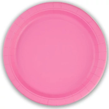 Pink papírtányér 8db-os, 23cm