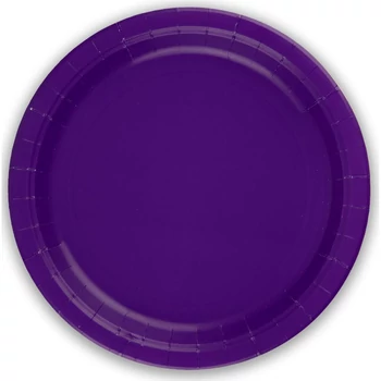 Sötét lila papírtányér 8db-os, 23cm