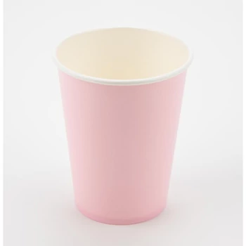 Világos rózsaszín papírpohár 2,5dl 8db-os
