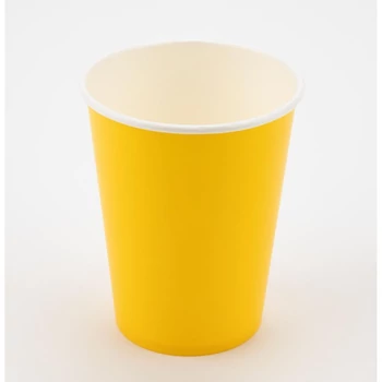 Sárga papírpohár 2,5dl, 8db-os
