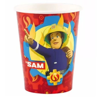 Sam a tűzoltó Red papír pohár 8 db-os 250 ml
