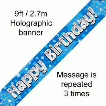 Oaktree Banner - Pink - Happy Birthday Felirat (2,7m - Kék)