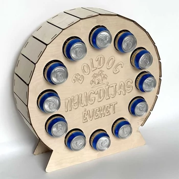 Hordó Formájú Sörtartó - Boldog Nyugdíjas Éveket