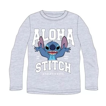 Disney Lilo és Stitch, A csillagkutya Athletic Grey gyerek hosszú póló, felső 122cm