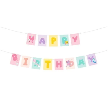 Gabi babaháza Happy Birthday banner - 180x15cm