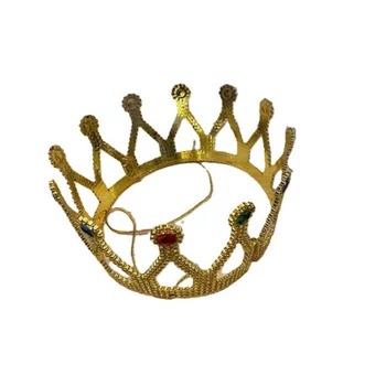 Kis korona, műanyag, arany, univerzális