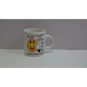 Mini bögre - kávés, smiley