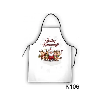 Kötény - Mikulás szarvassal