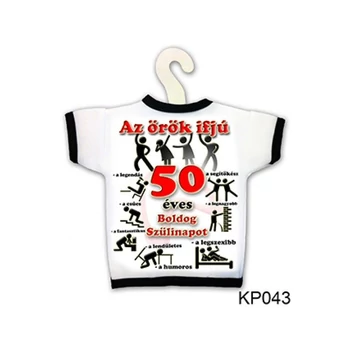 Üvegpóló 13 cm x 18 cm - Örök ifjú 50 – 50. Szülinapi ajándék ötletek