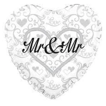 Fólia lufi - Mr & Mr, Szív alakú