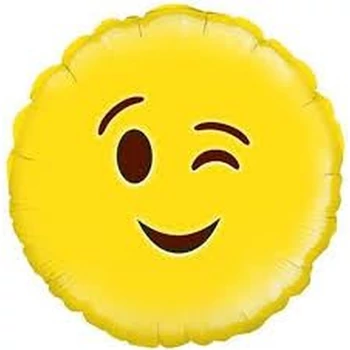 Fólia lufi - Mintás, Emoji kacsintós