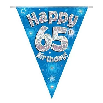 Zászlófüzér - Kék 65th Happy Birthday - 3,9 méter