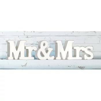 Dekorációs kellék - Mr & Mrs Fa dekoráció