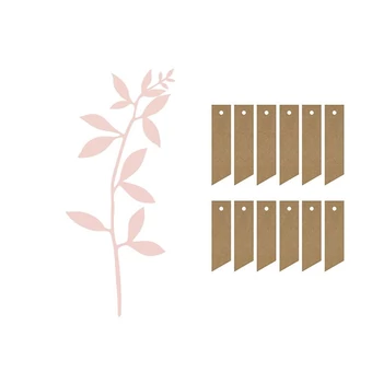 Faág dekoráció - Névkártyákkal, Rózsaszín