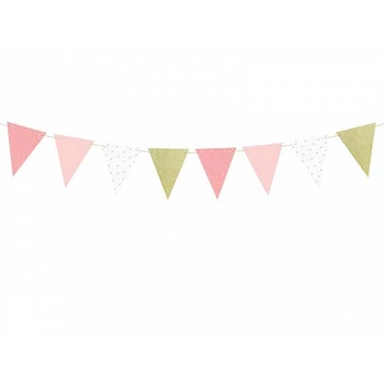 Zászlófüzér - 1. születésnap - rózsaszín