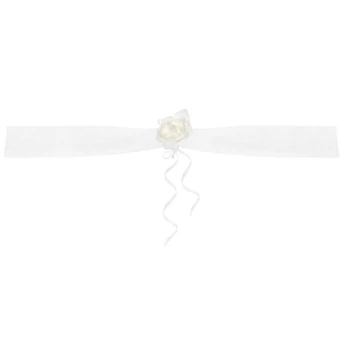 Autódekoráció - Szatén virágokkal