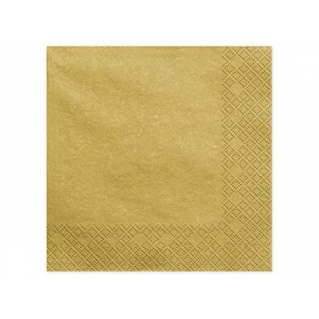 Szalvéta - Egyszínű, Arany, 20db