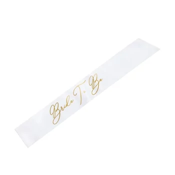 Vállszalag - Bride to be, Fehér