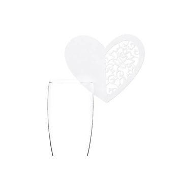 Ültetőkártya - Szív alakú, 9.5 x 8cm