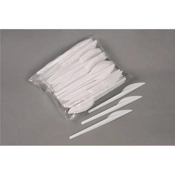 Kés - Műanyag, Fehér 100db-os