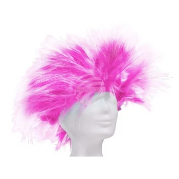 Paróka Kócos Haj - Pink-fehér színben 1