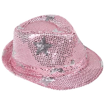 Kalap Flitteres Csillagos - Rózsaszín/Ezüst