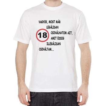Póló - 18 vagyok, most már XL (fehér)