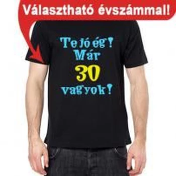 Póló - Te jó ég már 18 L (fekete)