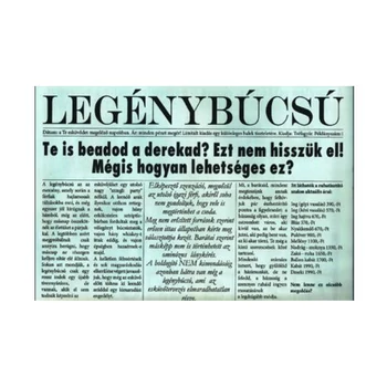 Újság - Legénybúcsú
