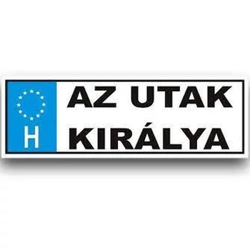 Rendszámtábla - Az utak királya