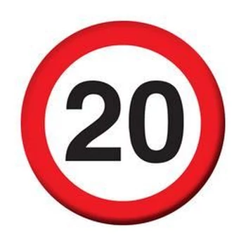 Kitűző - Sebességkorlátozós, 20-as