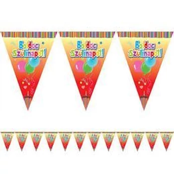 Zászlófüzér - Boldog Szülinapot, Lufis, 6m